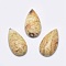 Natural Picture Jasper Cabochons, teardrop, 20.5x11x5mm