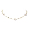 ABS Imitation Pearl Beads Necklaces, Brass Cable Chain Necklaces, Golden, 14.92 inch(379mm)