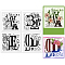 GLOBLELAND 4Pcs Mini Vintage Alphabet Background Clear Stamps for DIY Scrapbooking Mini English Letters Silicone Stamp Seals Stamps for Cards Making Photo Album Journal Home Decoration 2.2x2.2inch