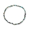 3mm Natural African Turquoise(Jasper) Beads Stretch Bracelet for Girl Women, Inner Diameter: 2-1/4 inch(5.65cm), Beads: 3mm