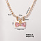 Colorful Sparkling Heart-shaped Necklace with Exquisite Fashionable Style, 15.75 inch(400mm)