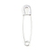 925 Sterling Silver Pendants, Safety Pin Charms, with 925 Stamp, Silver, 41x9.5x2mm, Hole: 2.5mm