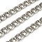 316 Surgical Stainless Steel Curb Chains, Unwelded, with Spool, Stainless Steel Color, 19.5x13.5x4mm