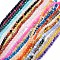 Faceted Natural Agate Beads Strands, Round, Dyed & Heated, Mixed Color, 4mm, Hole: 1.2mm, about 92pcs/strand, 14 inch(35.5cm)