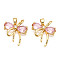 Brass Micro Pave Cubic Zirconia Pendants, Cadmium Free & Lead Free, Bowknot Charms, Real 18K Gold Plated, 17~18x16.5x5mm, Hole: 5x2.5mm
