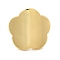 Brass Flower Open Cuff Ring for Women, Cadmium Free & Nickel Free & Lead Free, Real 18K Gold Plated, US Size 7 1/4(17.5mm)