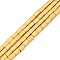 Electroplated Synthetic Non-magnetic Hematite Beads Strands, Cuboid, Golden Plated, 5x3x3mm, Hole: 1mm, about 79pcs/strand, 15.91 inch(40.4cm)