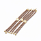 Nylon Twisted Cord Bracelet Making, Slider Bracelet Making, with Brass Findings, Golden, Camel, 8.7 inch~9.3 inch(22.2cm~23.8cm), 3mm, hole: 1.5mm