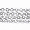 Tarnish Resistant 304 Stainless Steel Cable Chains, Soldered, with Spool, Stainless Steel Color, 2x1.5x0.4mm