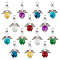 arricraft 70 Pcs 7 Colors Angel Wing Pendant Beads, Fairy Angel Charms Pendants Colorful Glass Pendants for Earring Necklace Bracelet Jewelry DIY Crafts Making