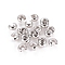 Platinum Color Brass Crimp End Beads Covers for Jewelry Making, Nickel Free, Size: About 4mm In Diameter, Hole: 1.5~1.8mm