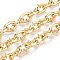 Alloy Nail
 Chain, Unwelded, Oval, with Spool, Golden, 15x11x5mm, about 32.81 Feet(10m)/Roll