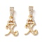 Eco-Friendly Brass Micro Pave Cubic Zirconia Pendants, Long-Lasting Plated, Real 18K Gold Plated, Cadmium Free & Lead Free, Letter, Letter.X, 16~20x7~11.5x1.5~2.2mm, Hole: 6.5x3.5mm