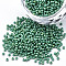 11/0 Czech Opaque Glass Seed Beads, Lustered, Round, Sea Green, 2.2x1.5mm, Hole: 0.7mm, about 500g/bag