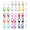 Baking Painted Alloy Swivel Clasps, Swivel Snap Hook, with 304 Stainless Steel Open Jump Rings, Mixed Color, 130pcs/box