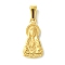 PVD Vacuum Plating 304 Stainless Steel Pendants, Avalokitesvara Charm, Golden, 22.5x11.5x3mm, Hole: 2.5x4.5mm