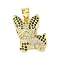 Brass Micro Pave Cubic Zirconia Pendants, Cadmium Free & Lead Free, Dog Charms, Real 18K Gold Plated, 17.5x14.5x4mm, Hole: 4.5x3.5mm