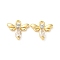 Rack Plating Brass Pendants, with Glass, Dragonfly Charms, Real 18K Gold Plated, 10x11x2mm, Hole: 1.4mm