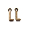 Tibetan Style Alloy Pendants, Cadmium Free & Nickel Free & Lead Free, Letter L, L: 16x7x2mm, Hole: 2mm, about 1920pcs/1000g