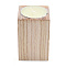 Natural Wood Candle Holder, with Candles inside, Cuboid, PapayaWhip, 7.1~7.2x4.4~4.5x4.4~4.5cm