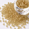 Glass Seed Beads, Frosted Colors, Round, Khaki, 4mm, Hole: 1~1.5mm, about 4500pcs/pound