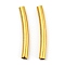 304 Stainless Steel Tube Beads, Curved Tube, Golden, 20x2.5mm, Hole: 2mm
