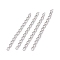 304 Stainless Steel Curb Chains Extender, Stainless Steel Color, 22~25mm, Link: 3x1.6x0.4mm