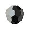 Preciosa® Crystal Beads, Czech Crystal, 451 19 602 Round, 23980 27200 Jet Hematite 2x, 3mm, Hole: 0.8mm