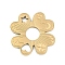 304 Stainless Steel Pendants, Clover with Heart & Star Charm, Ion Plating(IP), Real 18K Gold Plated, 17.5x1.2mm, Hole: 5.3mm