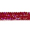 Transparent Electroplate Glass Beads Strands, AB Color Plated, Faceted, Bicone, Dark Red, 2.9~3.3x2.5mm, Hole: 0.7mm, about 135~140pcs/strand, 38~40cm