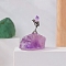 Nuggets Natural Amethyst & Brass Miner Model Mineral Specimen Display Decoration, for Home Office Meditation Decoration, 20~40x40~70mm