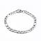 Tarnish Resistant 304 Stainless Steel Bracelets, Figaro Chains, with Lobster Clasp, Stainless Steel Color, 7-7/8 inch(20cm), 6mm