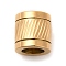 Ion Plating(IP) 304 Stainless Steel Glazed European Beads, Large Hole Beads, Column, Golden, 10x10mm, Hole: 6mm