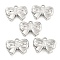 CCB Plastic Pendants, Bowknot, Platinum, 17x22x5.5mm, Hole: 2.5mm, about 373pcs/500g