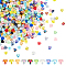 1000Pcs 10 Colors ABS Plastic Imitation Pearl Cabochons, AB Color Plated, Heart, Mixed Color, 7.5x7.5x2.5mm, 100pcs/color