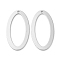 Brass Pendants, Cadmium Free & Nickel Free & Lead Free, Oval, Hollow, Platinum, 32.5x17x1mm, Hole: 1.4mm