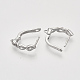 Латунные серьги-кольца с застежкой сзади KK-T048-017P-NF-3