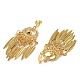 Серьги-клипсы из цинкового сплава в богемном стиле EJEW-C089-01J-G-2