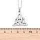Ожерелья с подвеской Trinity Knock из нержавеющей стали 304 NJEW-H059-02P-5