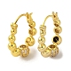 Серьги-кольца из латуни с микропаве из кубического циркония EJEW-R162-41G-1
