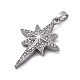 Латунные микро проложить кубического циркония подвески KK-V009-27G-2