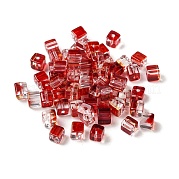Двухцветные прозрачные стеклянные бусины GLAA-NH0001-03A