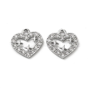 Латунные микропаве прозрачные кубические циркониевые подвески KK-H460-49P