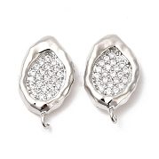 Латунные серьги-гвоздики из циркония KK-H440-03P