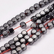 Немагнитные синтетический гематит бисер пряди G-J172-3x3mm-04
