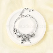 Сплав европейские бусины браслеты с подвесками BJEW-F495-04P