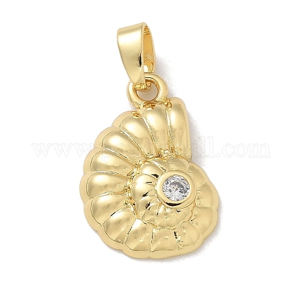 Латунные микропаве прозрачные подвески с фианитом KK-M300-03G-01-1