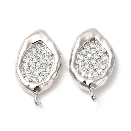 Латунные серьги-гвоздики из циркония KK-H440-03P-1