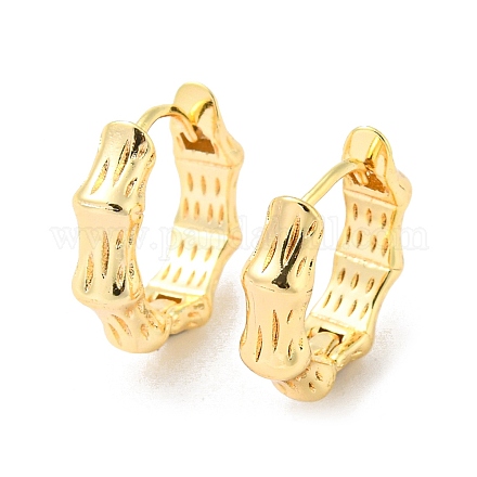 Серьги-кольца из бамбуковой латуни EJEW-Q792-01G-1