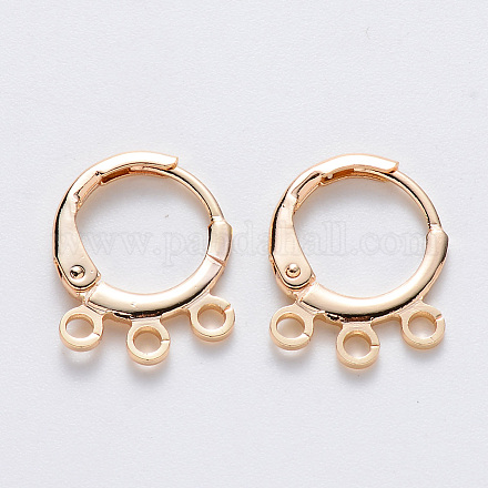 Латунные серьги-обручи X-KK-T049-20G-NF-1